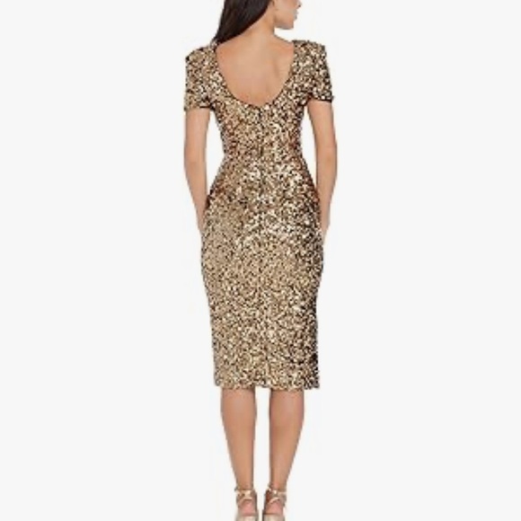 NWT Dress the Population Women's Natasha Bodycon Midi Dress Size XL 12-14 - Picture 2 of 9